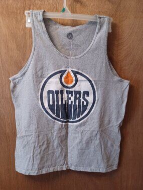 NHL Official Licensed Edmonton Oilers Men's Tank Top
